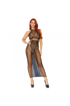 LEG AVENUE HALTER DUAL NET...