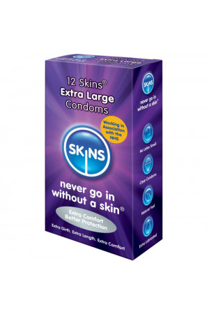 SKINS CONDOM EXTRA LARGE 12...