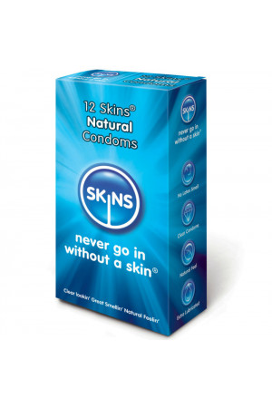 SKINS CONDOM NATURAL PACK 12