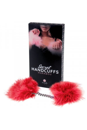 RED MARABOU HANDCUFFS