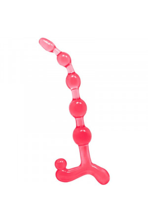 BENDY TWIST ANAL BEADS  RED