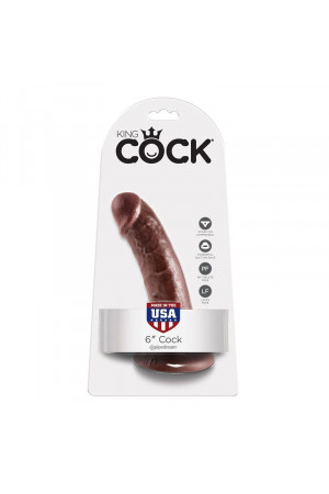 KING COCK 6" COCK BROWN...