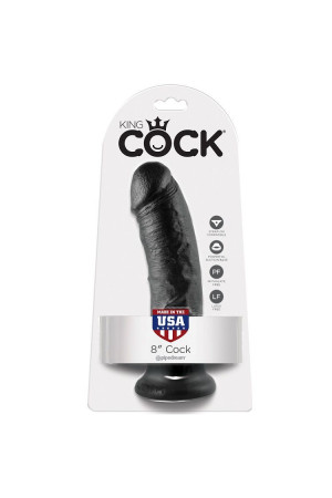 KING COCK 8" COCK BLACK...