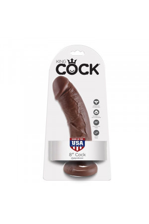 KING COCK 8" COCK BROWN...