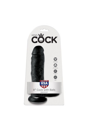 KING COCK 8" COCK BLACK...