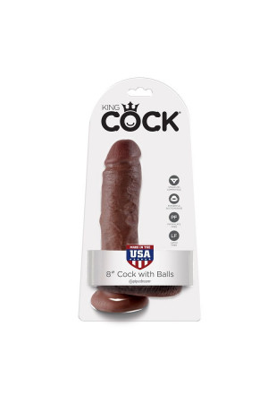 KING COCK 8" COCK BROWN...