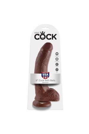 KING COCK 9" COCK BROWN...