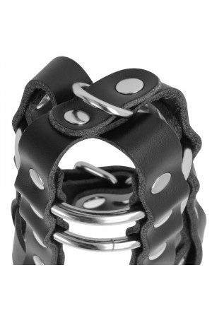 DARKNESS LEATHER CHASTITY CAGE