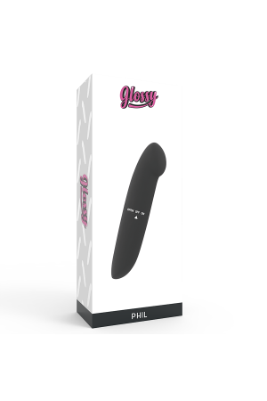 GLOSSY PHIL VIBRATOR BLACK