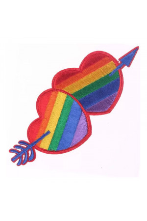 PRIDE - LGBT FLAG HEART PATCH